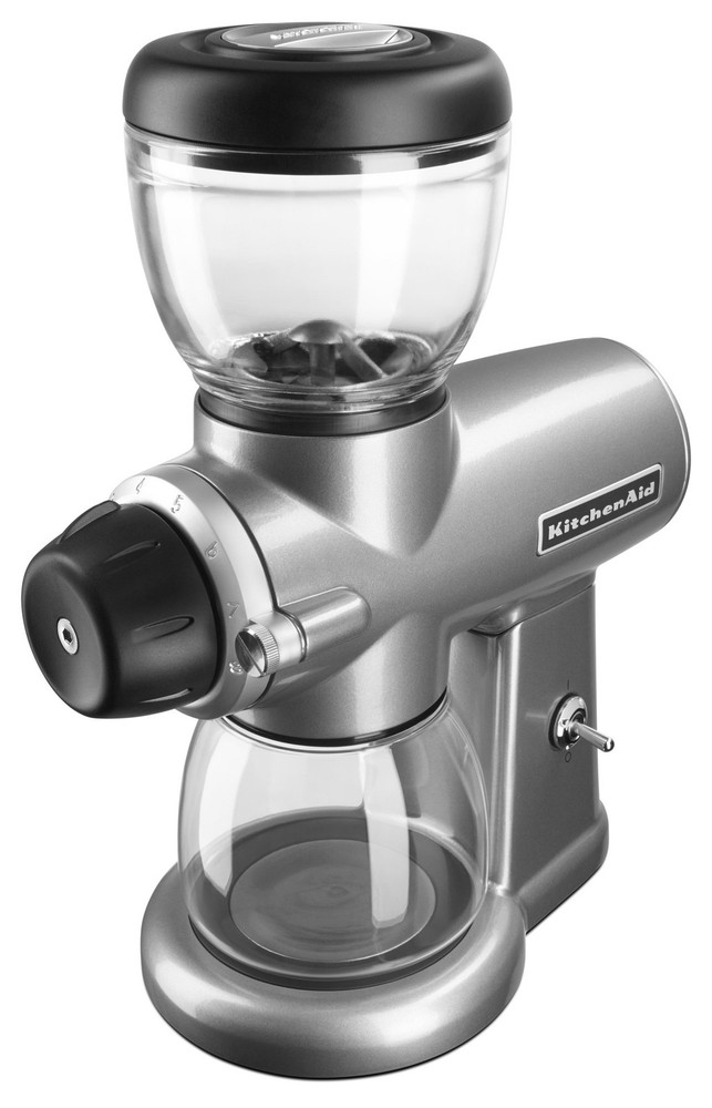 KitchenAid KCG0702CS Burr Coffee Grinder, Contour Silver, Used