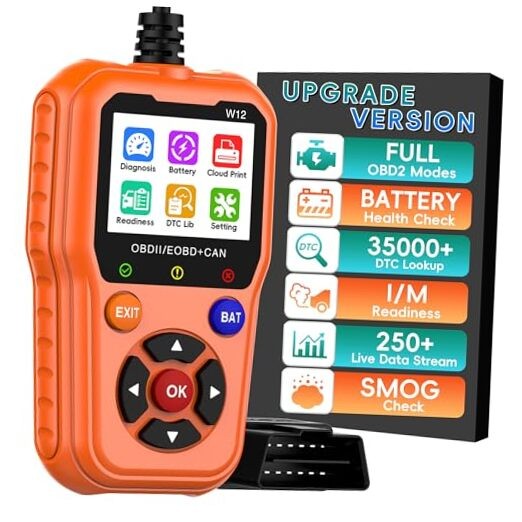 FISONA W12 5600 OBD2 Scanner ABS SRS EPB Code Reader All System Diagnostic Tool