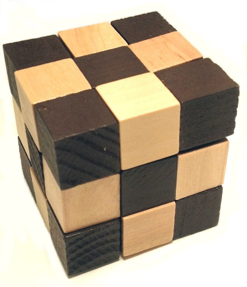 Brain Teaser Wood Cube Puzzle