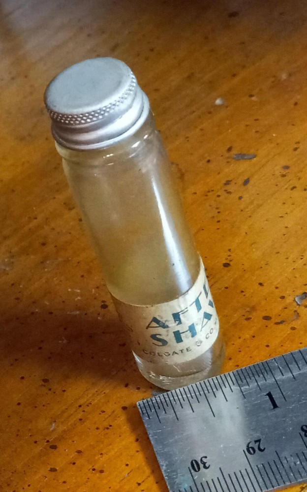 Vintage Clear Colgate After Shave 3" Empty