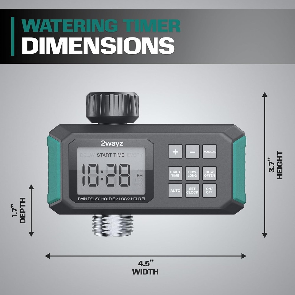 NIB! Water Timer for Hose Automatic Sprinkler Timer with Heavy Duty Threads