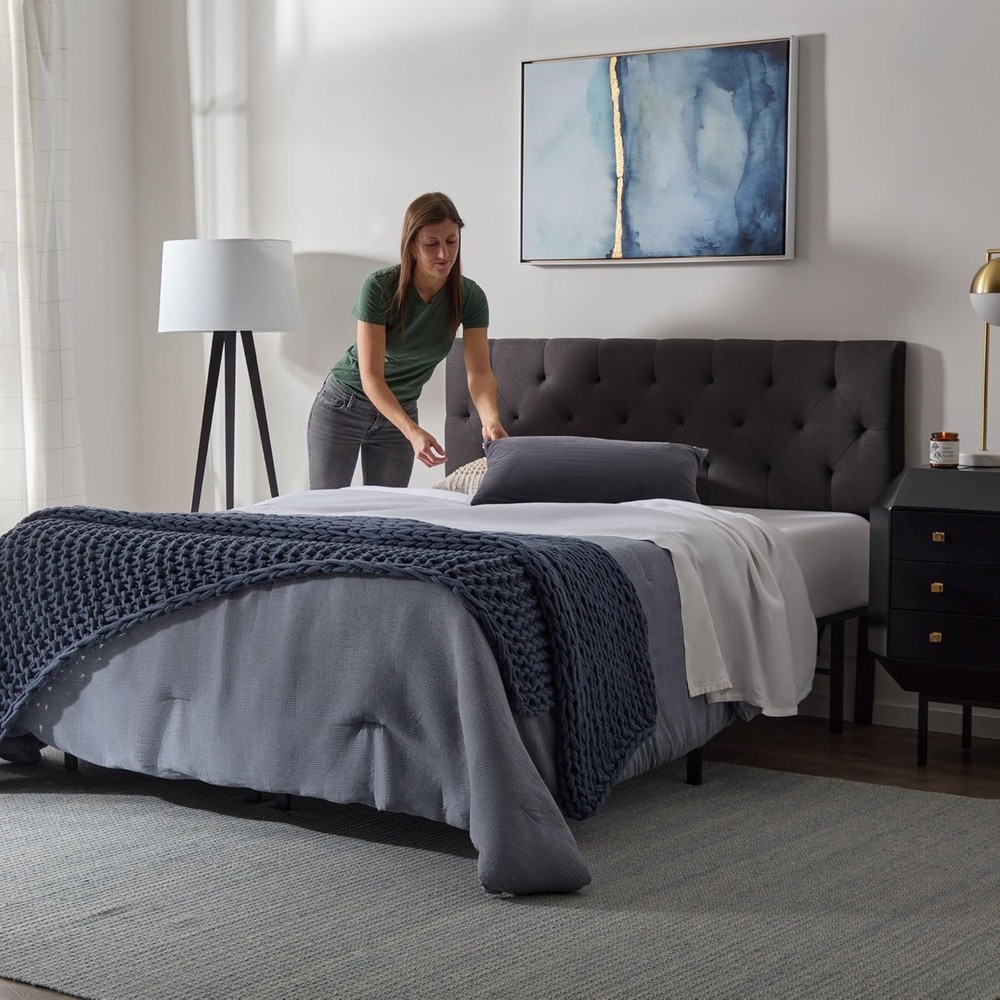 Versatile Queen Size Headboard - Diamond Tufted, Wall Mount or Bed Frame Options