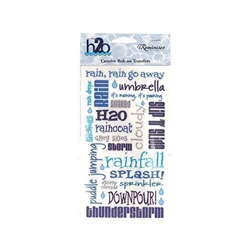 Reminisce H2O Rub-On Transfers, Rain