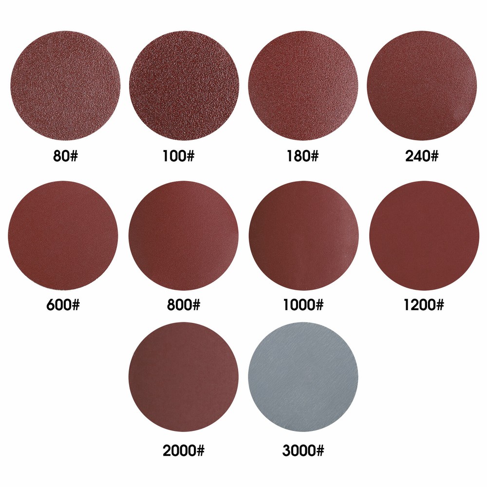 100PCS 2" Sanding Disc Sand Paper Hook Loop Sander+Backer Pad+M6 Drill Adapter