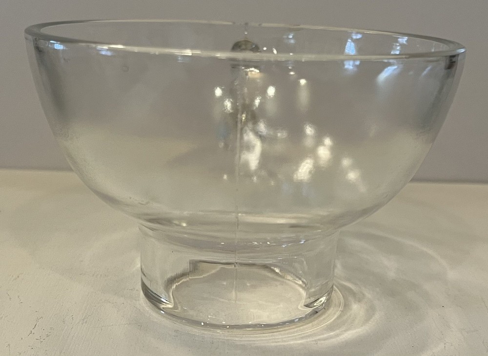 Vintage Thick Clear Glass Canning Funnel with a Finger Loop Handle
