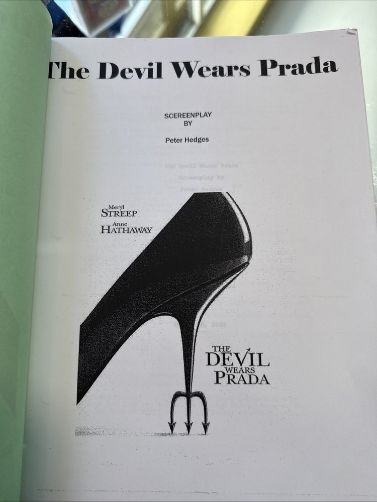 The Devil Wears Prada 2006 Original Screenplay Script Meryl Streep Ann Hathaway