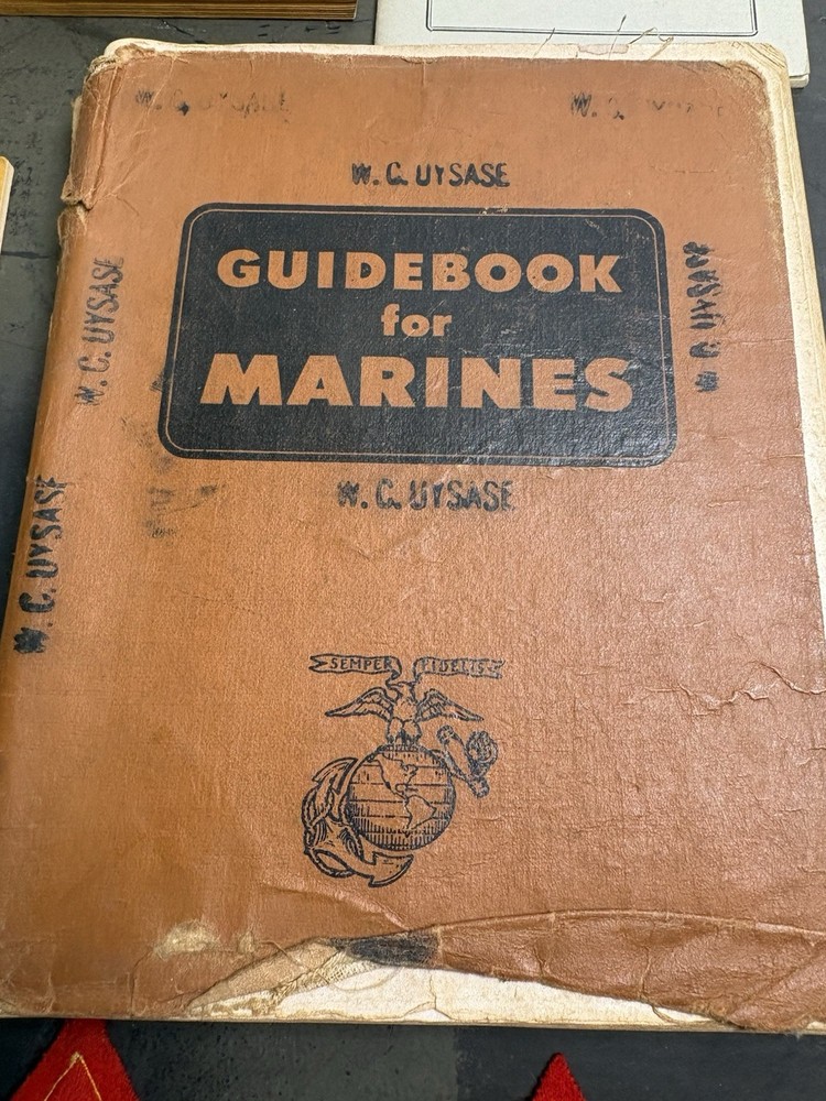 Named USMC Marine Corps League Commandant Lot Uysase 1949 Guidebook + Docs