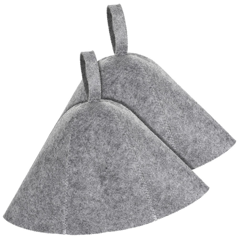 2pcs Thickened Felt Sauna Hat Comfortable Head Cover Sauna Shower Cap