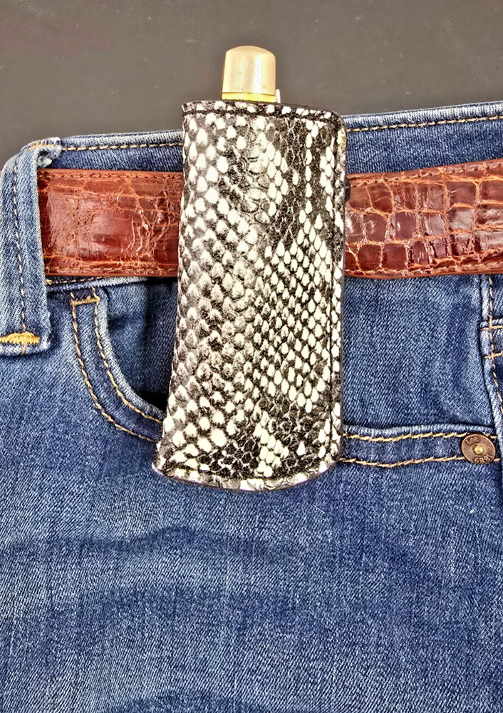 Leather Belt sheath Knife Boker Trapper CUSTOM Left pull Old Timer Case Knives