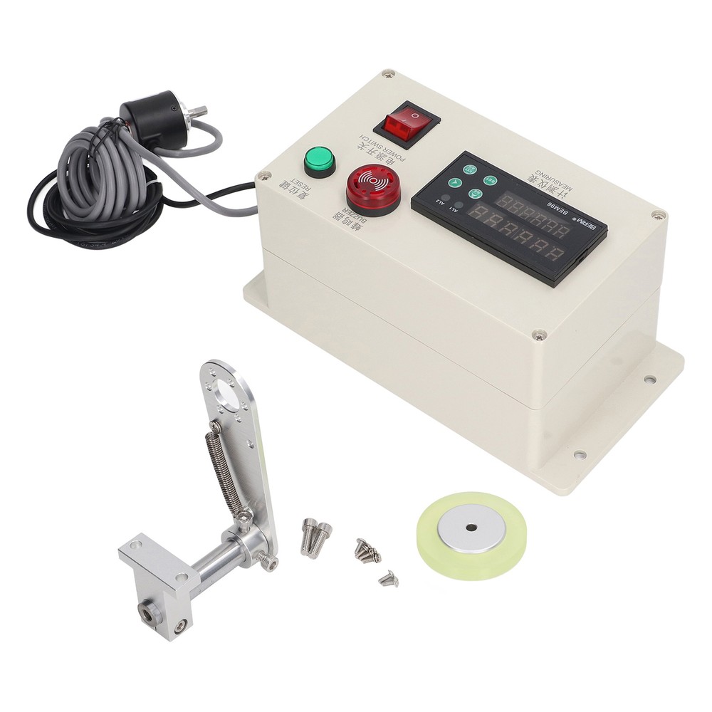 Digital Yard Counter With Spring Bracket 6Digits Roller Cable Wheel Length Meter