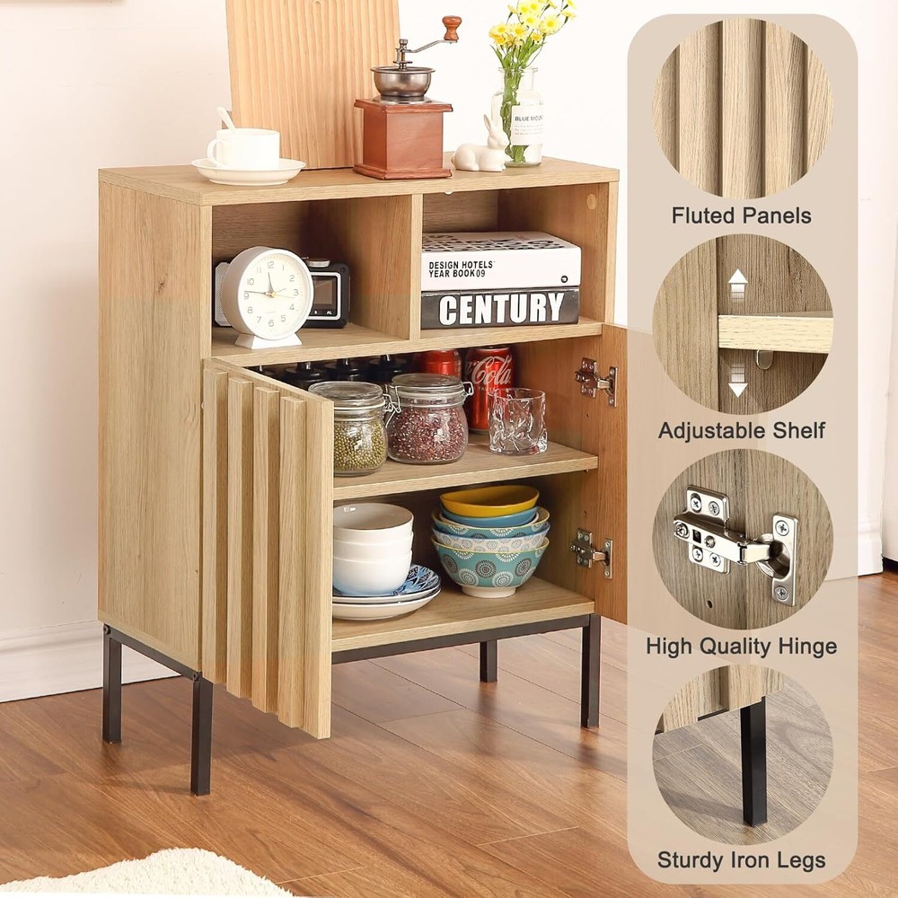Buffet Cabinet Sideboard Modern Industrial Storage Cabinet Accent Table