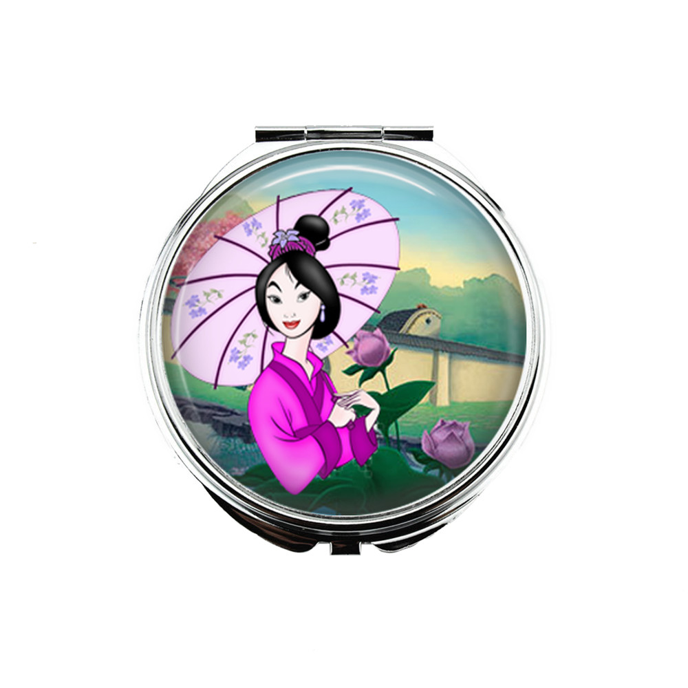 1 Mulan Portable Makeup Compact Double Magnifying Mirror set 1!