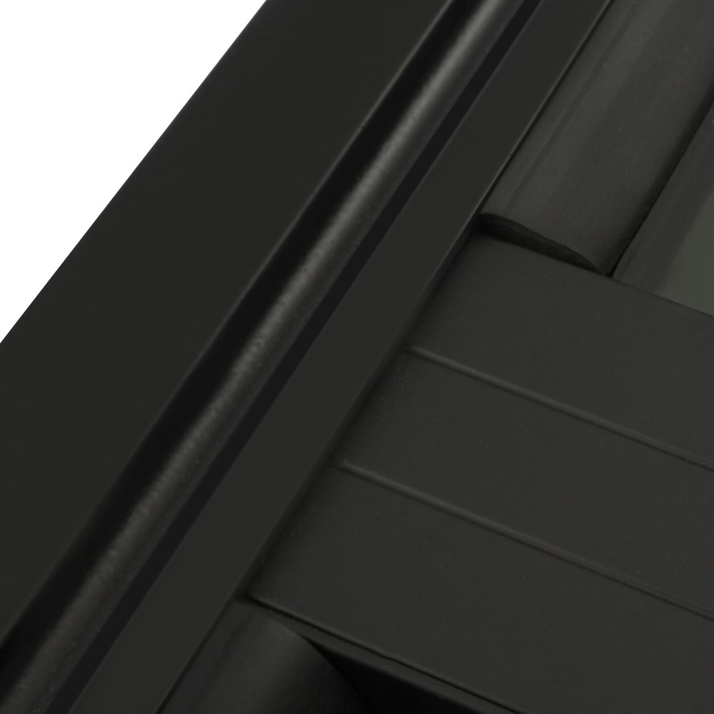 Rectangular Black RV Sliding Window Set 4 Drainages W/Mounting Trim Ring 14"*16"