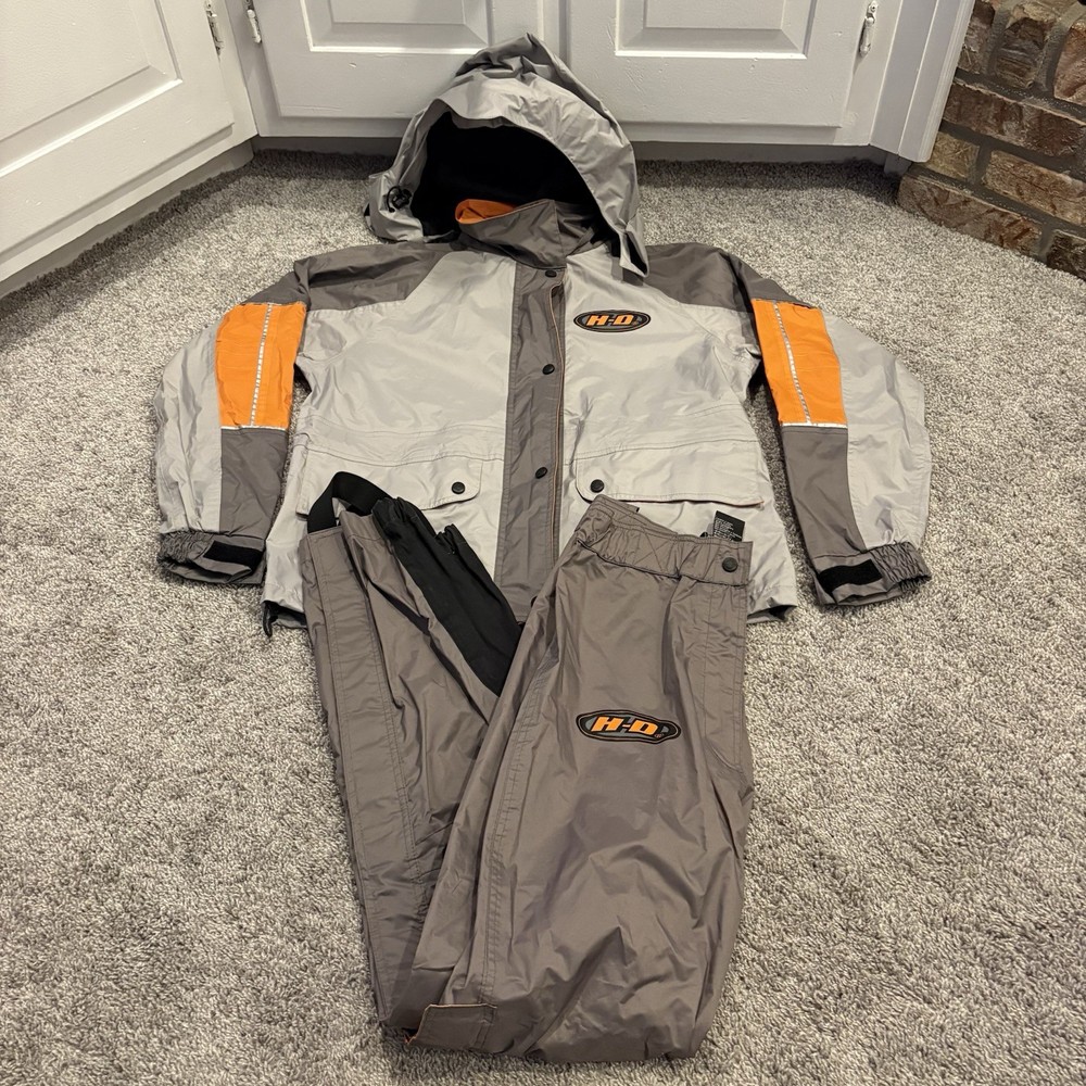 Harley-Davidson Reflective Rain Suit Jacket And Pants Medium