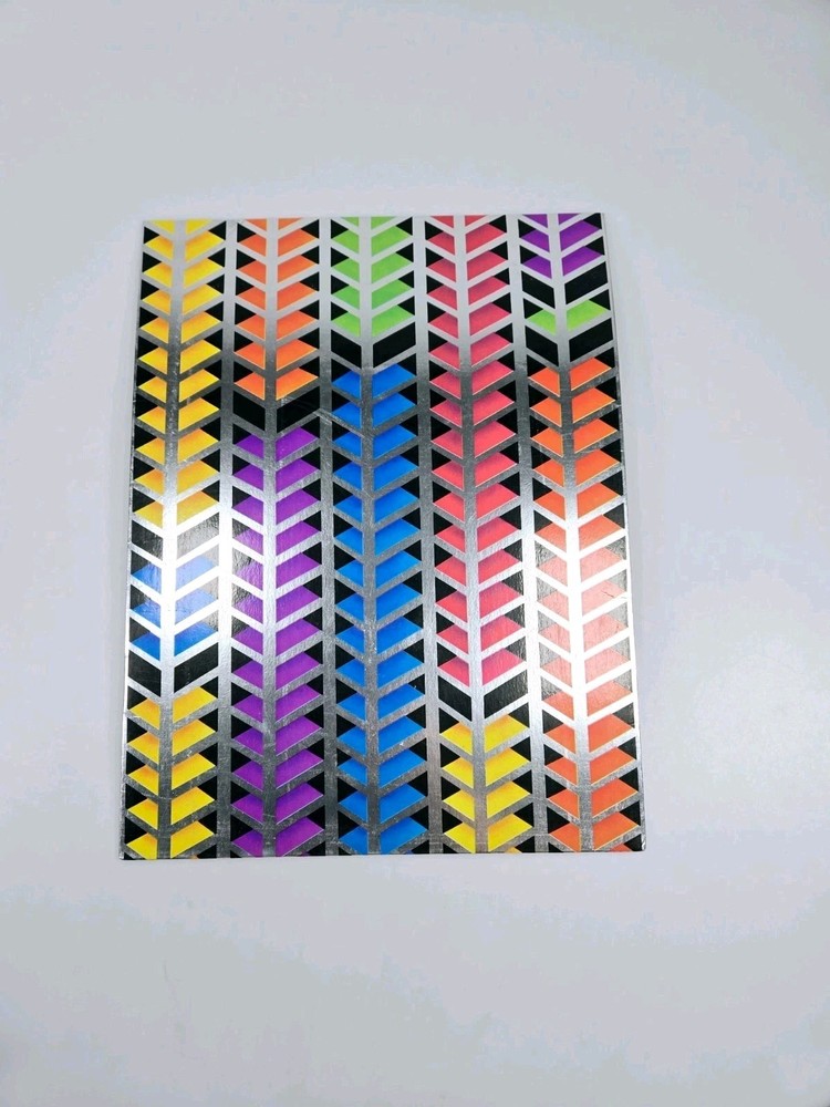 Vibrations 1987 Rainbow Colored Pocket Folder  Scentex Vintage