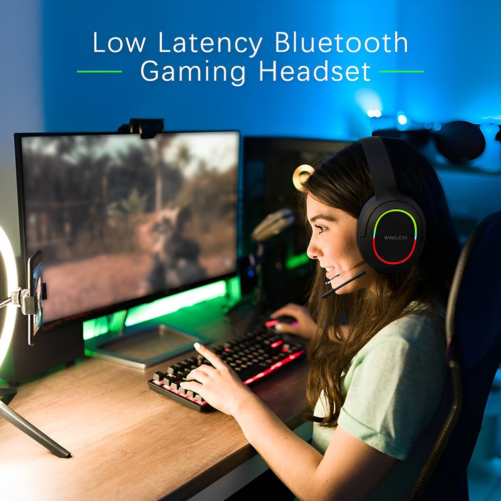 Wireless Bluetooth Headphones with Microphone Black For Galaxy Note 10 / 10 Plus