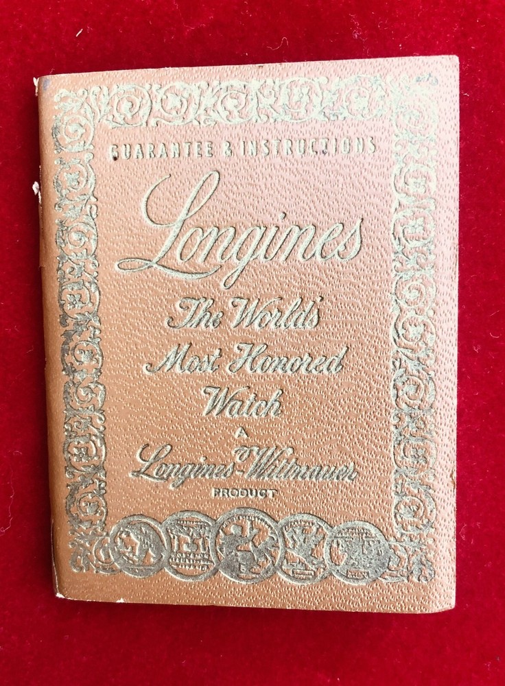 Vintage 1947 Longines Watch Owners manual