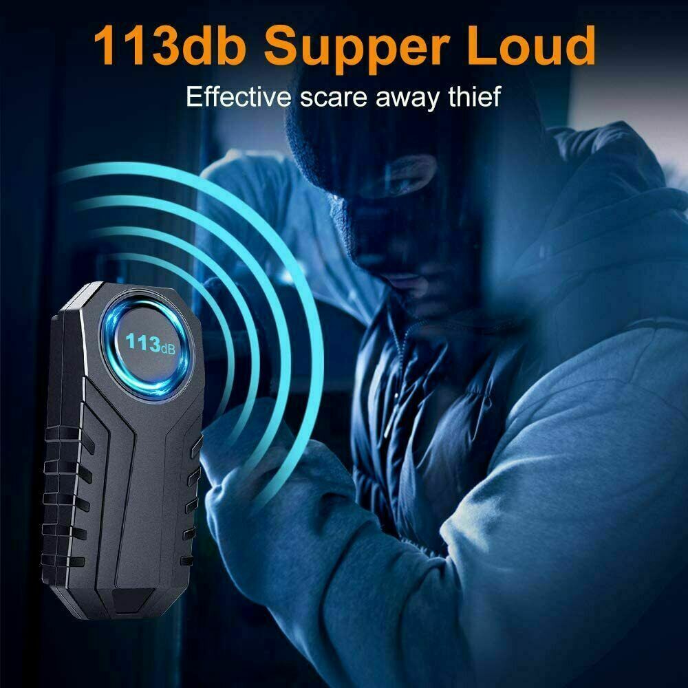 Mobility Scooter Security Alarm with Remote 113db Loud Vibration Sensing System