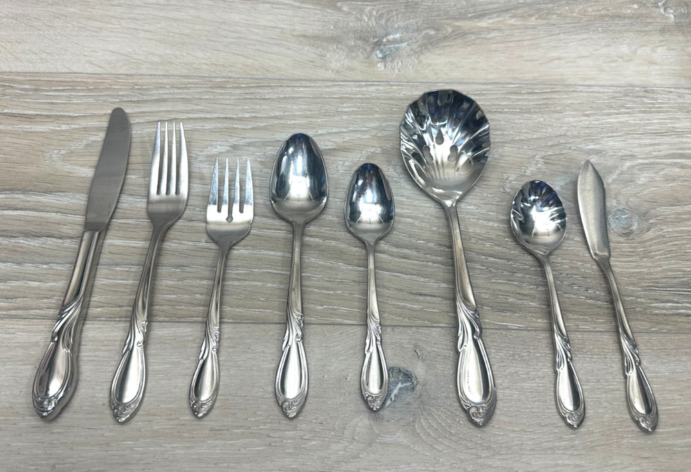 Retroneu * STEPHANIE Glossy Stainless Flatware CHOICE-CHOOSE (52)