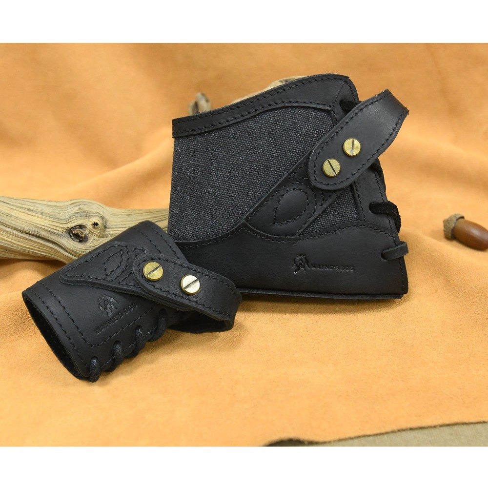 No Drill Needed Canvas Leather Gun Recoil Pad Wrap with Sling Loop
