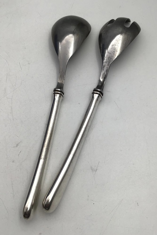 A. Michelsen Sterling Silver / Steel Ida Salad Set