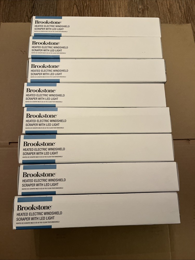New!! Brookstone Heated Electric Windshield ICE Scraper SEALED NIB