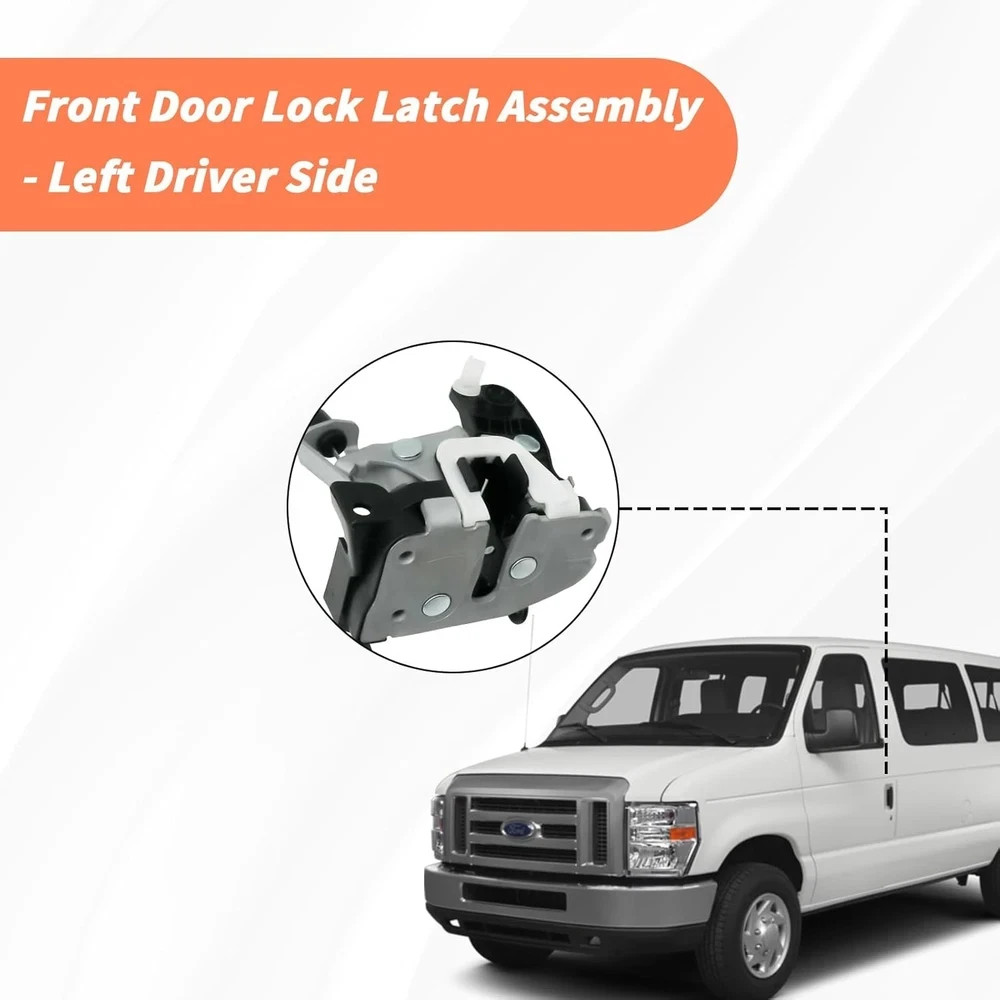 Door Latch Assembly Compatible with 1996-2019 E150 E250 E350 E450 Front Left