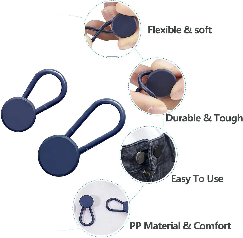 12PCS Button Extenders for Jeans, KAJUDA Pants Extender - Assorted