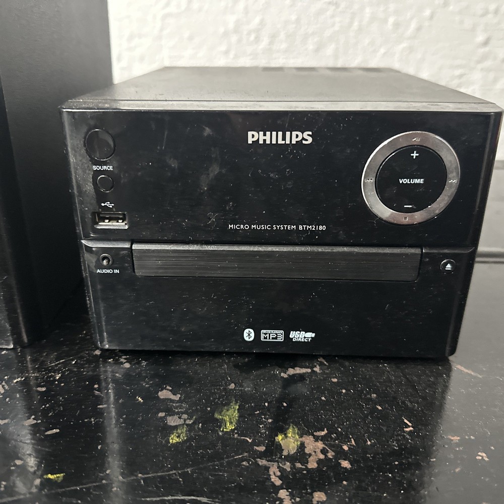 PHILIPS Micro Music System BTM2180 Bluetooth MP3 USB AM/FM Stereo TESTED & WORKS
