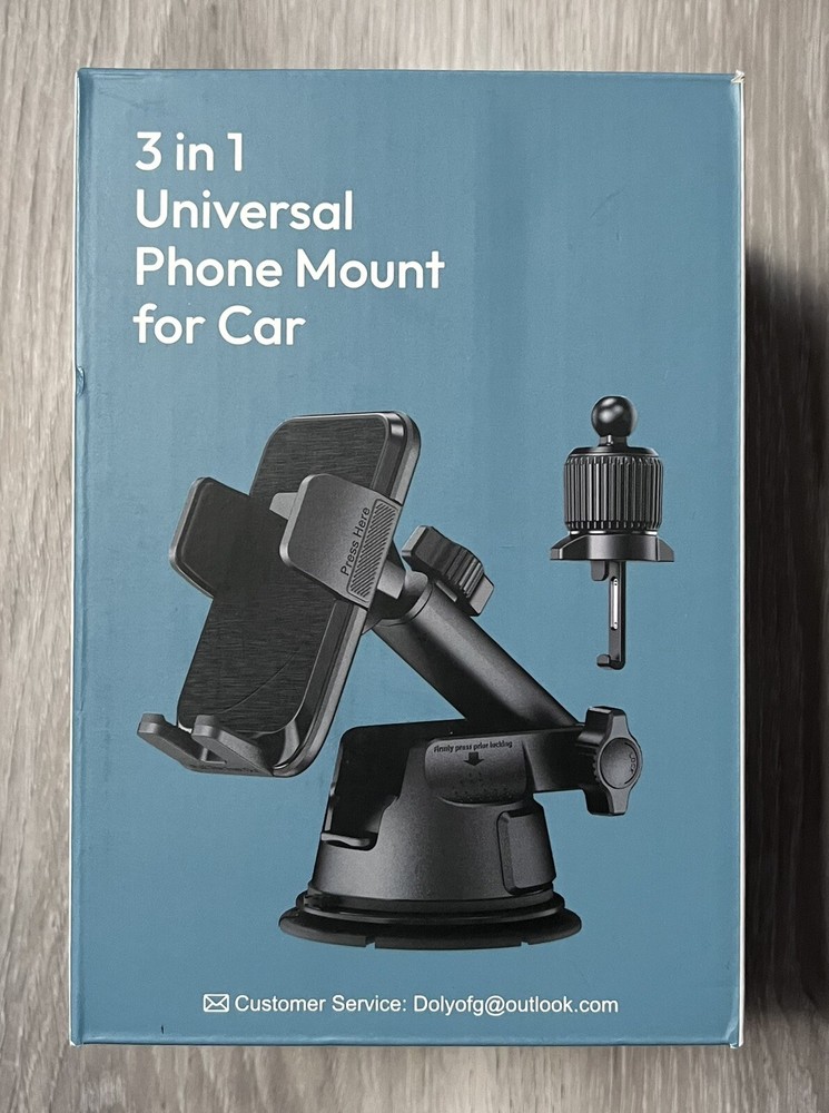 3 in 1 Universal Phone Mount Car Dashboard Windshield Air Vent iPhone Android