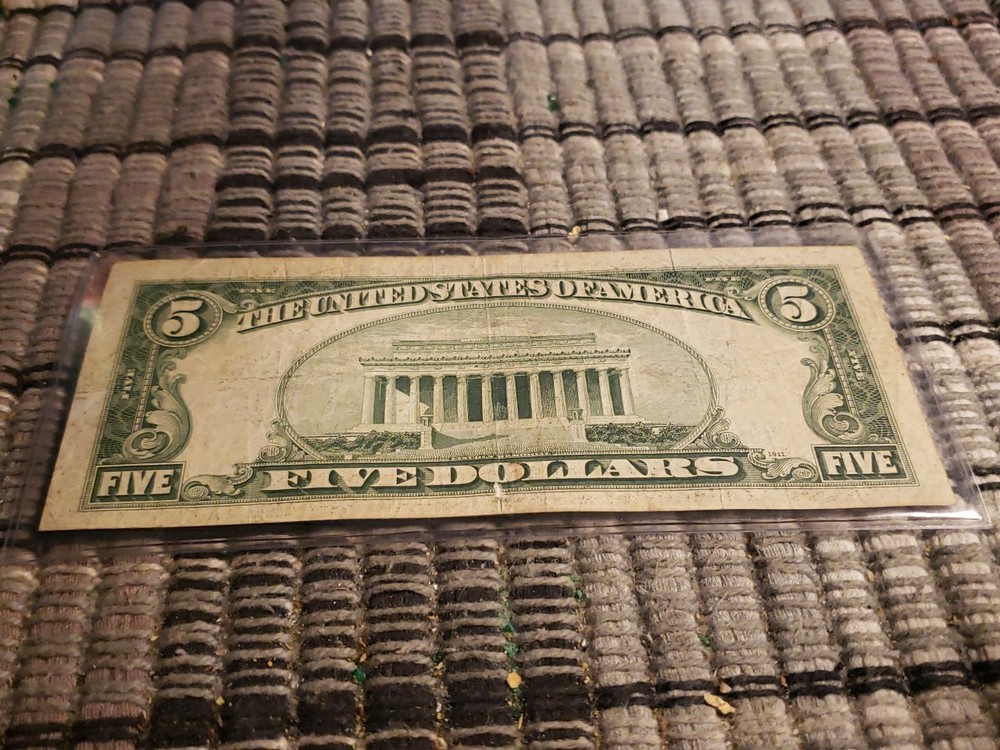 1934-D $5 Silver Certificate Blue Seal
