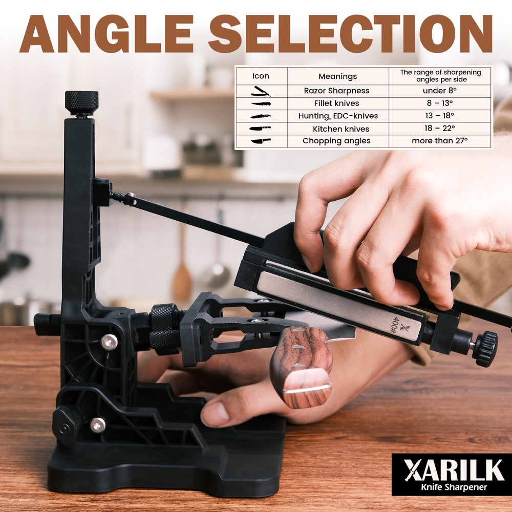 Portable Folding Knife Sharpener XAR-FS1, Adjustable Angle Sharpening System
