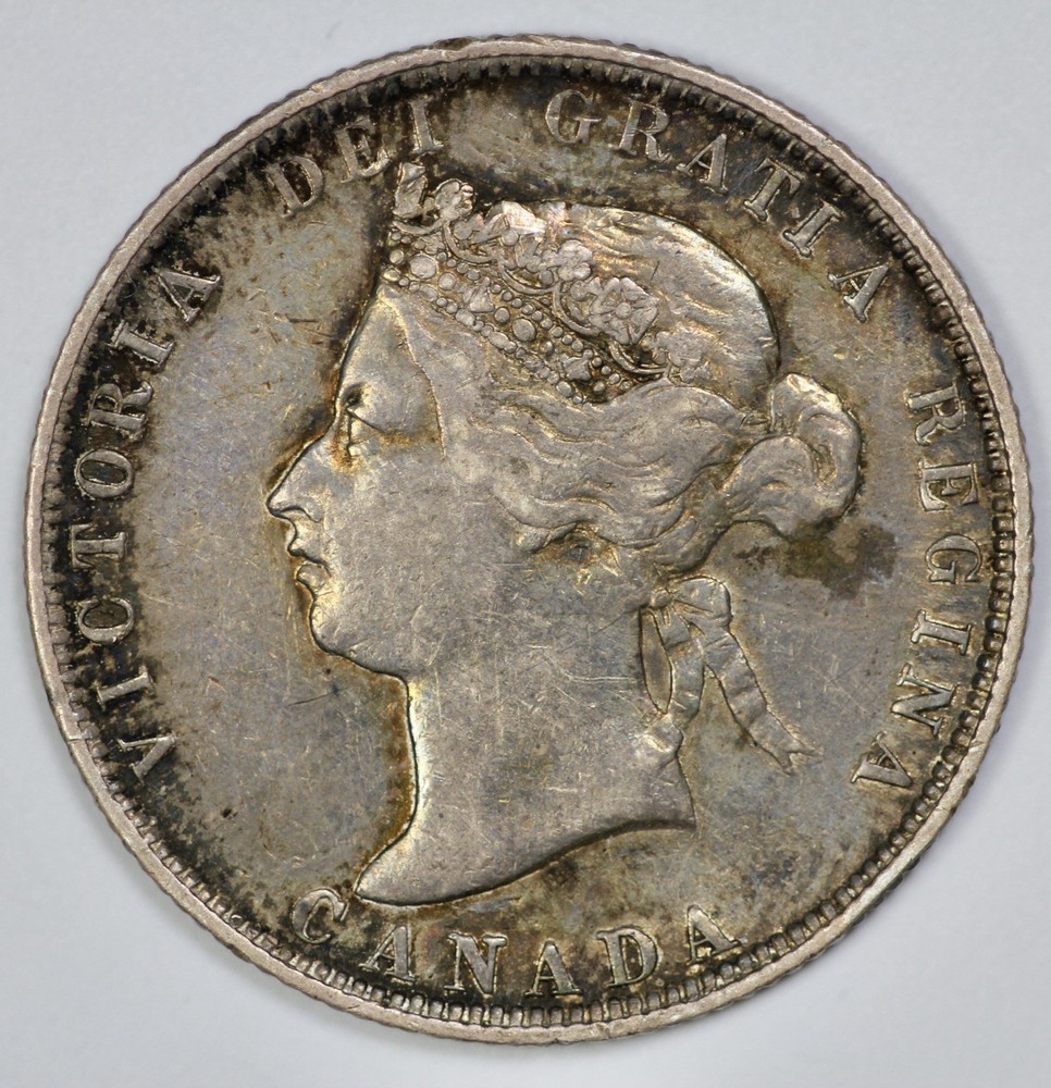 1872-H Canada Silver 25 Cents