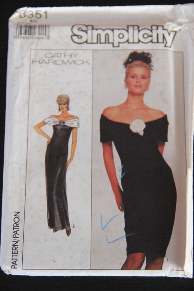 Simplicity Pattern 8351 Misses' Semi-fitted lined dress Size 12 Uncut