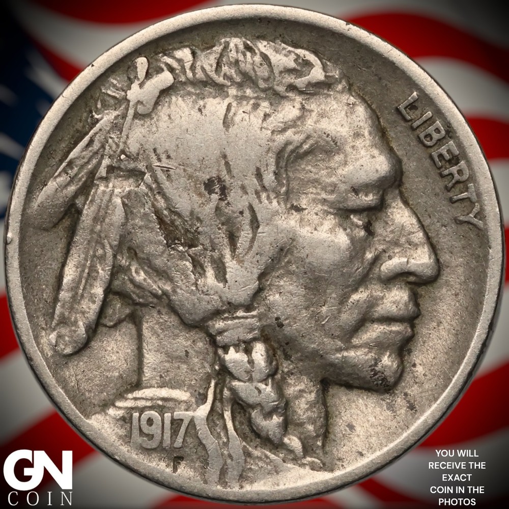 1917 D Buffalo Nickel A7815
