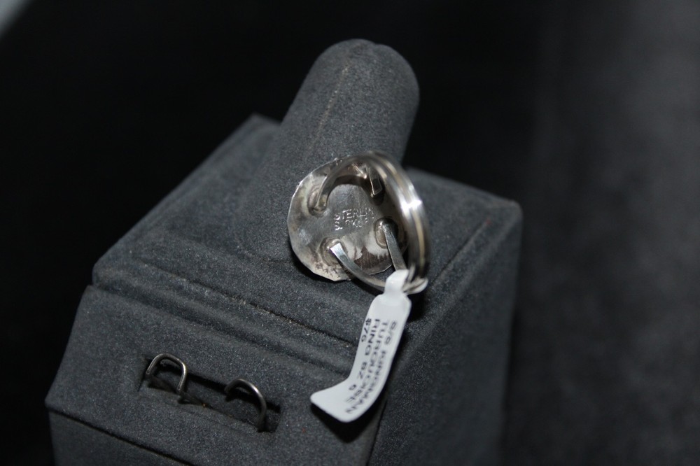 Kingman Turquoise And Sterling Silver Ring Size 6