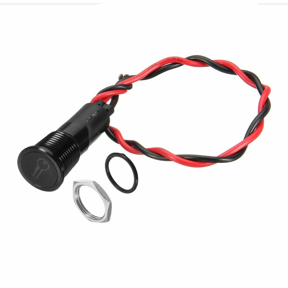 8 - 16 mm LED Dash Panel Warning Pilot Light Indicator Lamp Black Car Boat 12V