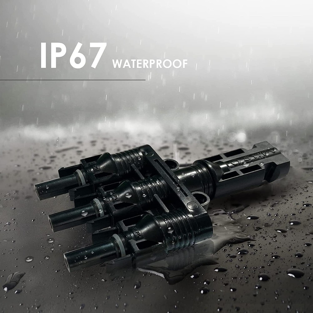 Solar Panel Connectors T Branch Connectors Adapter for Parallel Connection