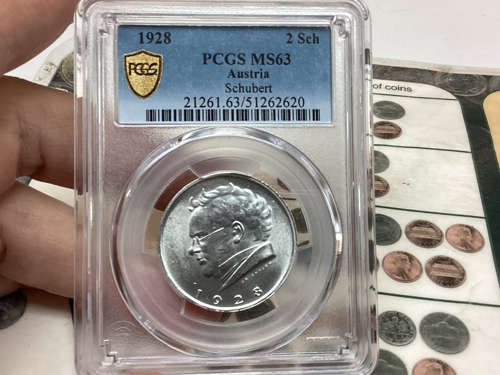 Austria 1928 2 Schilling Schubert Pcgs Ms63