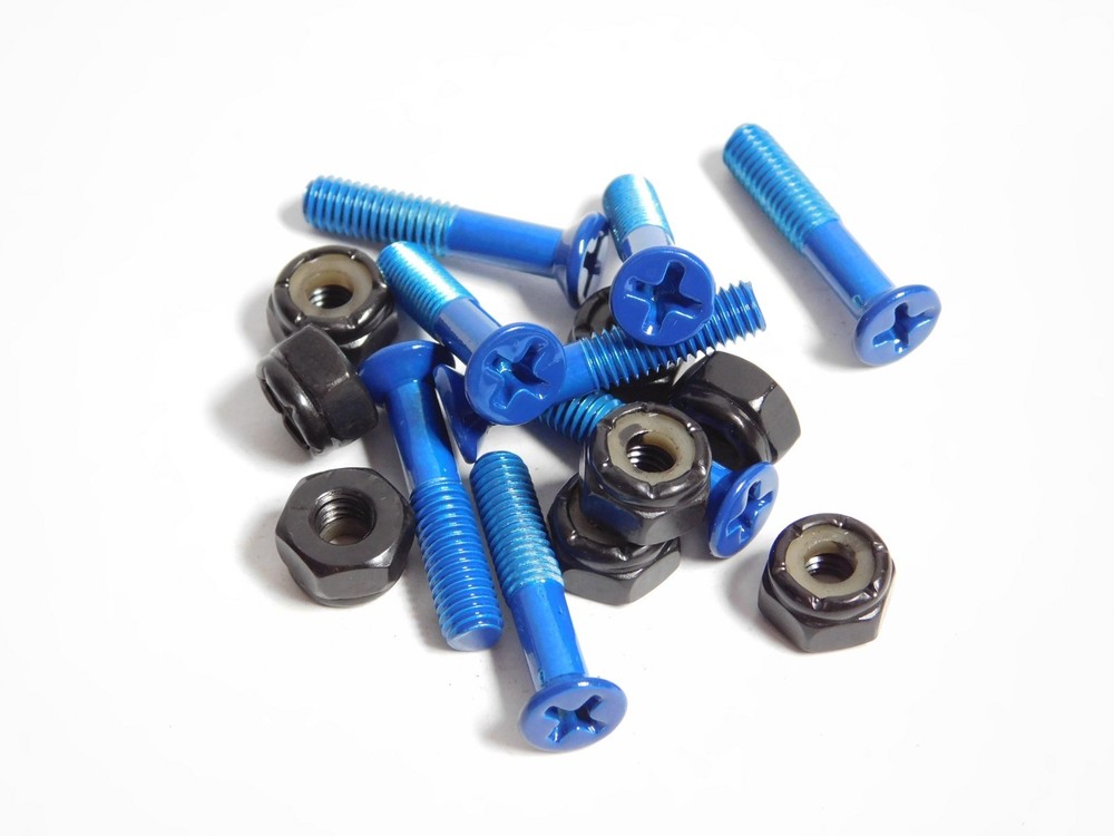 Cal 7 Skateboard 1" Bolts Phillips Hardware - Blue