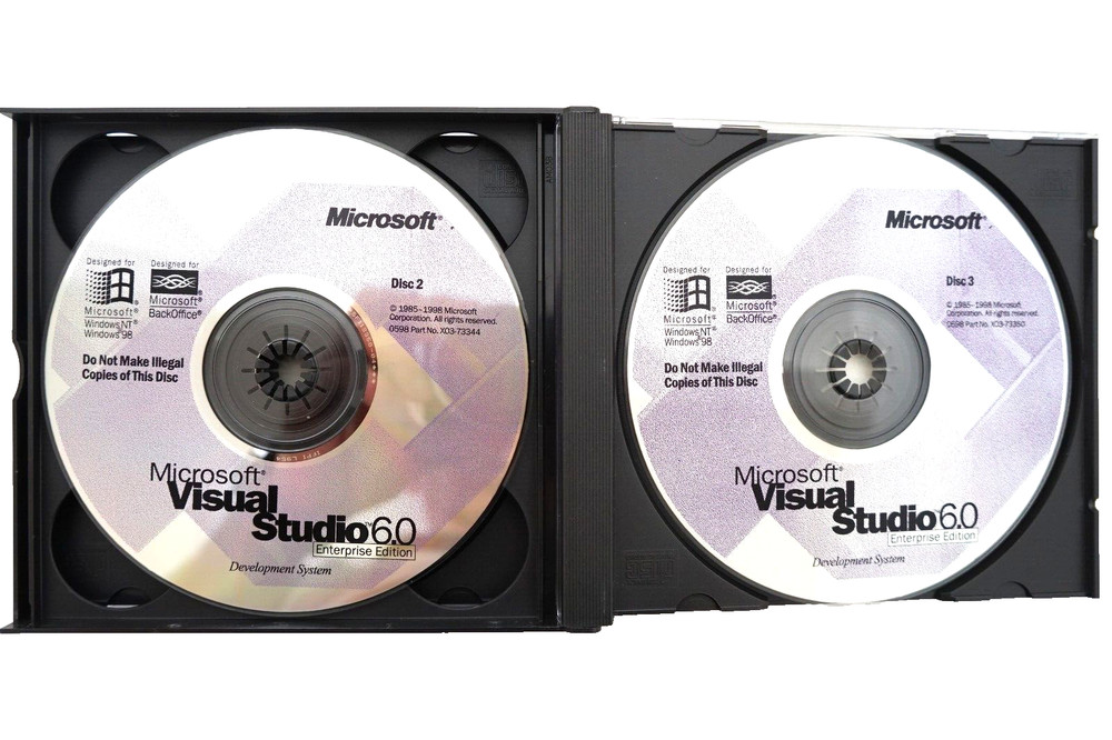 Microsoft Visual Studio Enterprise 6.0 6 Windows 95 ~ 11 Retail 3 CD's KEY #3