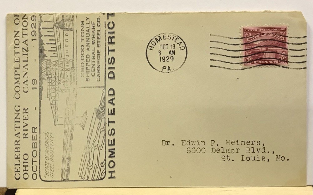 US #681 FDC with Homestead Cachet. B