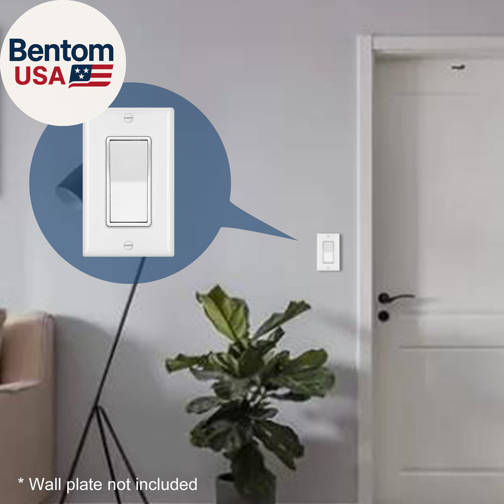 (50 Pack) CML Decorator Wall Light Switch, Single Pole Switch, 15A 120/277V, 3-Y