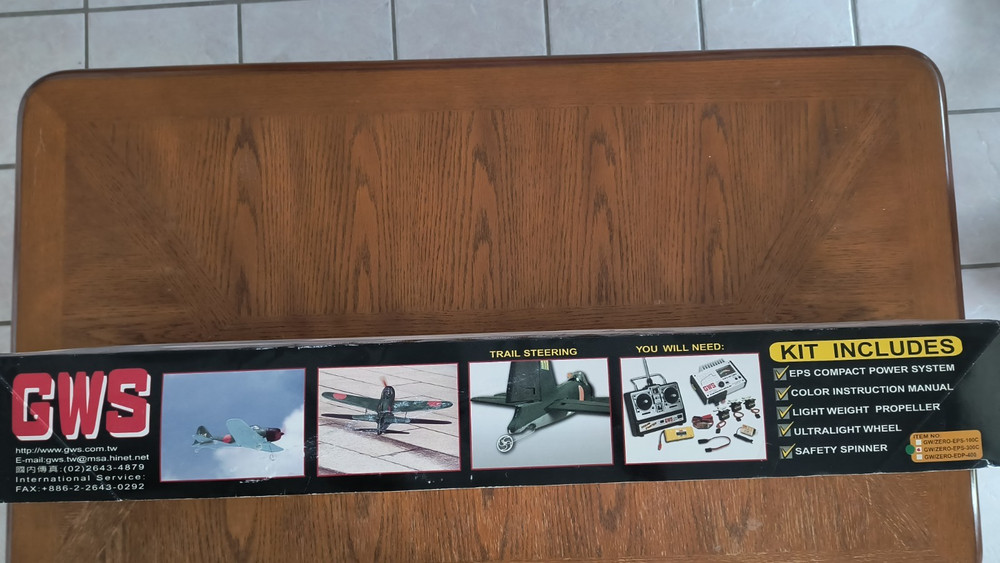 GWS ARF WWII zero RC airplane kit