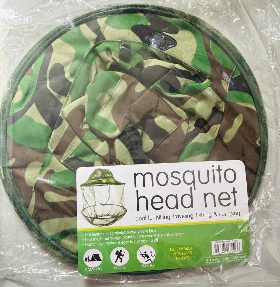 Mosquito Head Net Cap Camo One Size