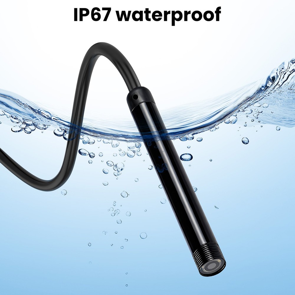 16.4ft Endoscope Camera with Light HD Borescope Camera with 6 LED Lights Type-C