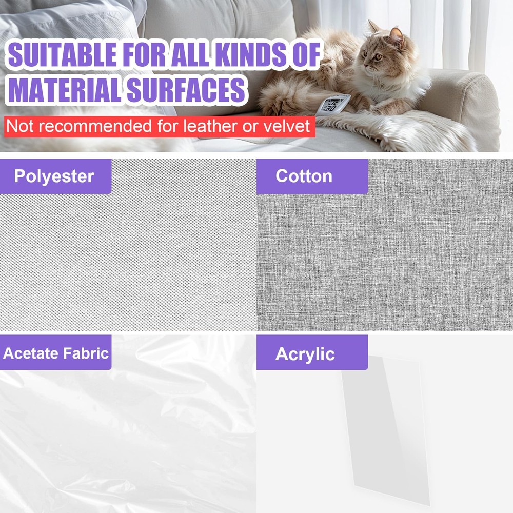 15pack Cat Scratch Furniture Protector,Couch Protector from transparent