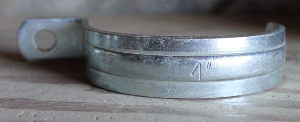Unbranded Ridged 4" 1-Hole Pipe Strap