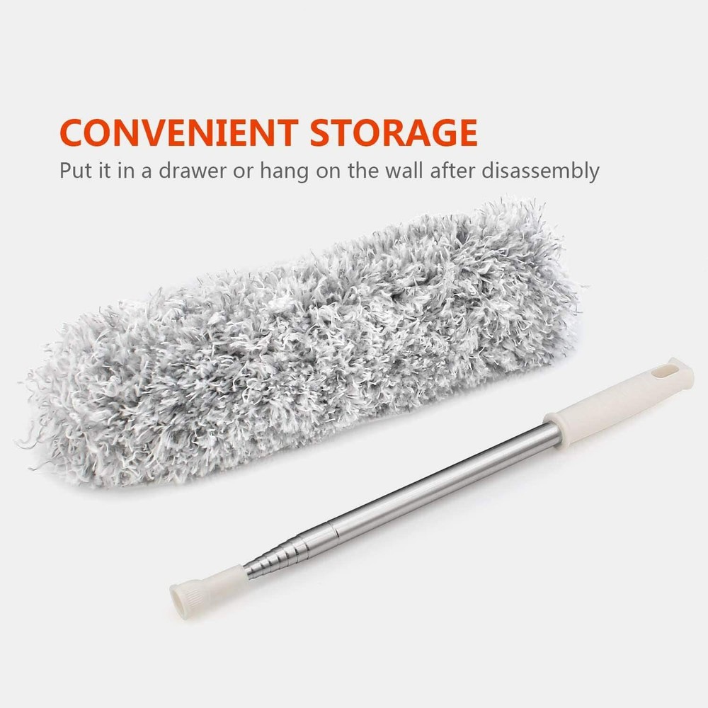 Duster with Extension Pole Bendable Head Extendable Duster for Fan High Ceiling