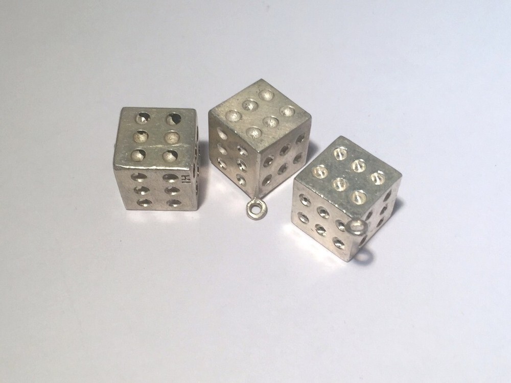 Sterling Silver Playing Dice